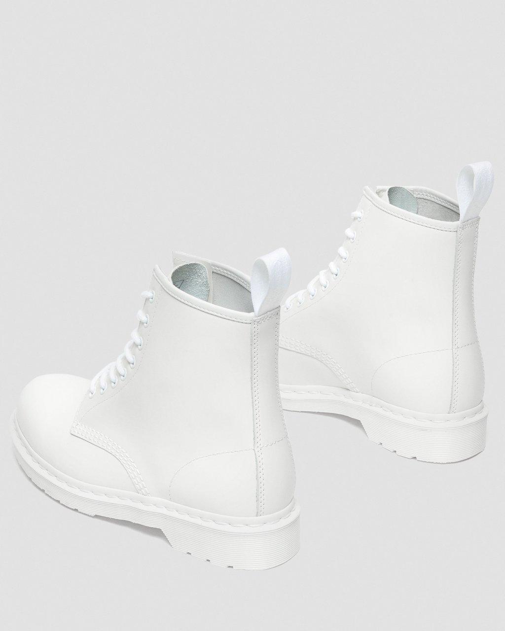 Botas con Cordones Dr Martens 1460 Mono Smooth Leather Hombre Blancas | 42861338