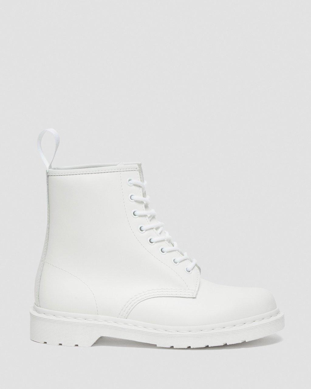 Botas con Cordones Dr Martens 1460 Mono Smooth Leather Hombre Blancas | 42861338