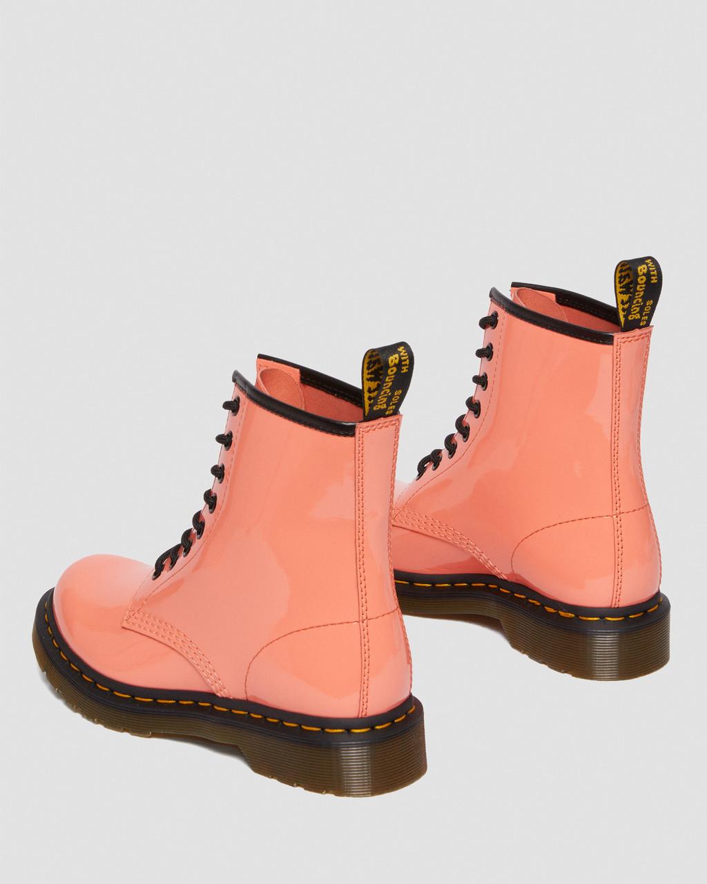 Botas con Cordones Dr Martens 1460 Patent Leather Mujer Rojas | 50348238