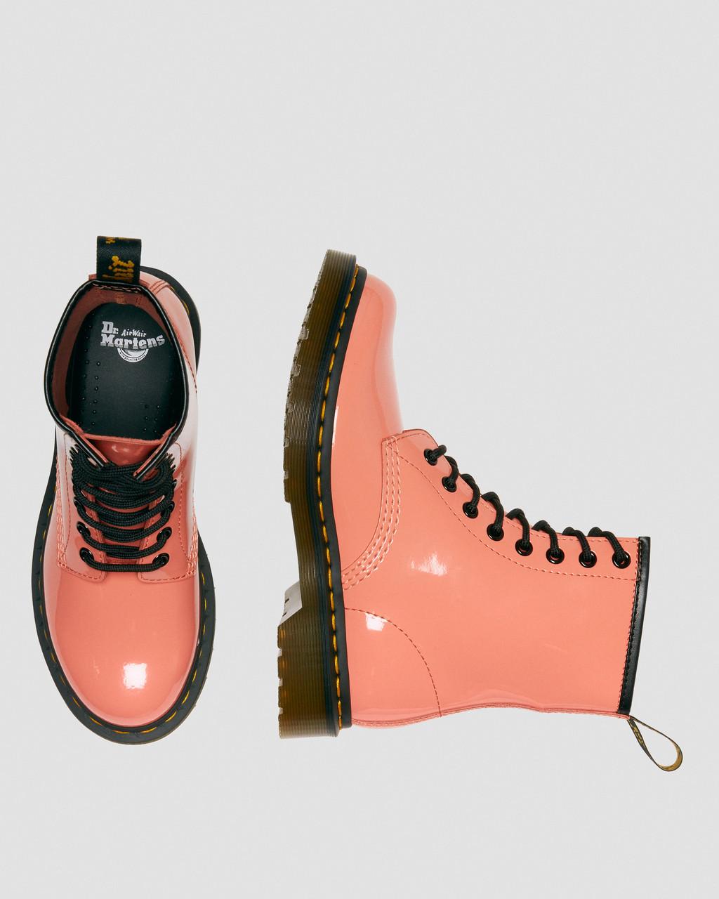 Botas con Cordones Dr Martens 1460 Patent Leather Mujer Rojas | 50348238
