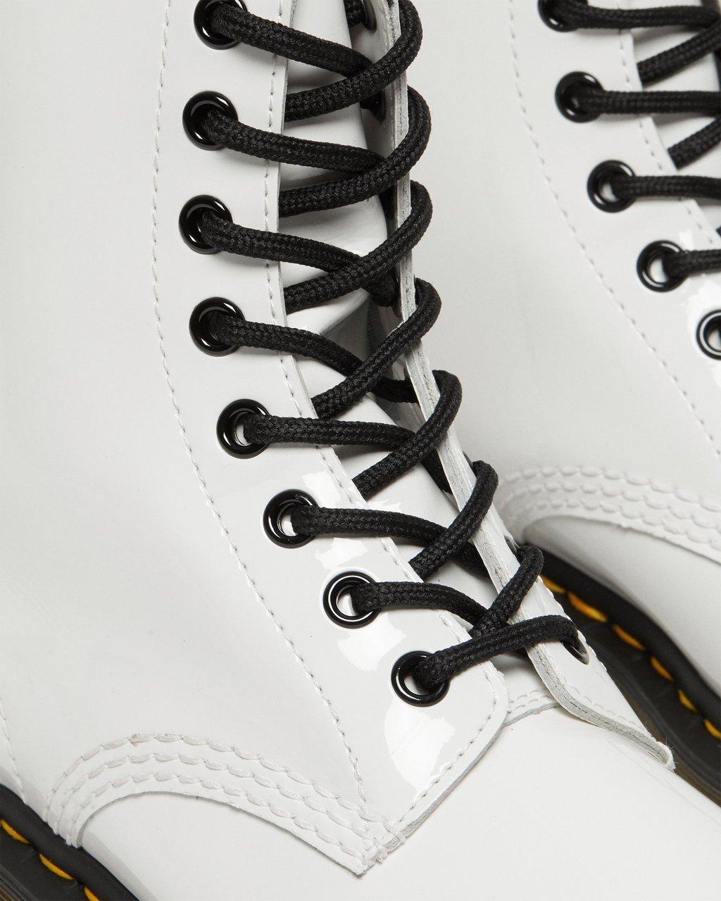 Botas con Cordones Dr Martens 1460 Patent Leather Mujer Blancas | 27277662