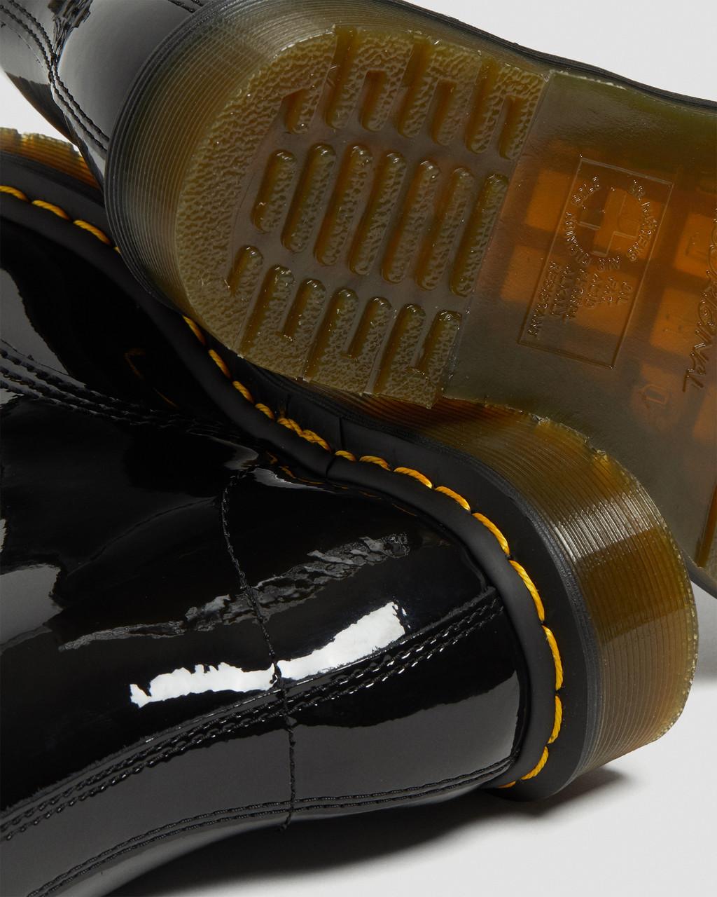 Botas con Cordones Dr Martens 1460 Patent Leather Hombre Negras | 11379550