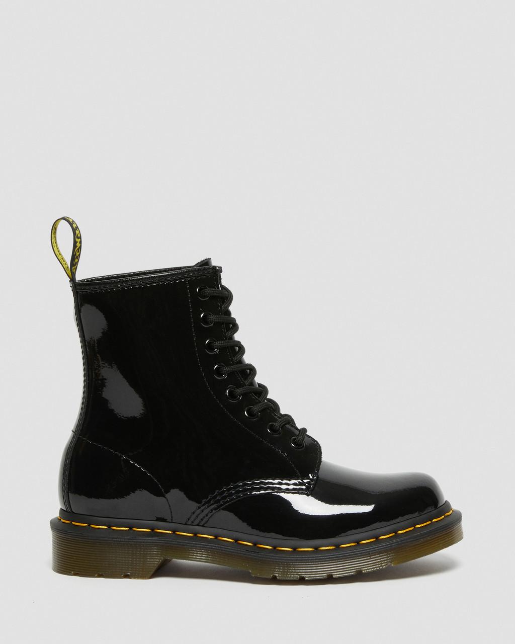 Botas con Cordones Dr Martens 1460 Patent Leather Hombre Negras | 11379550