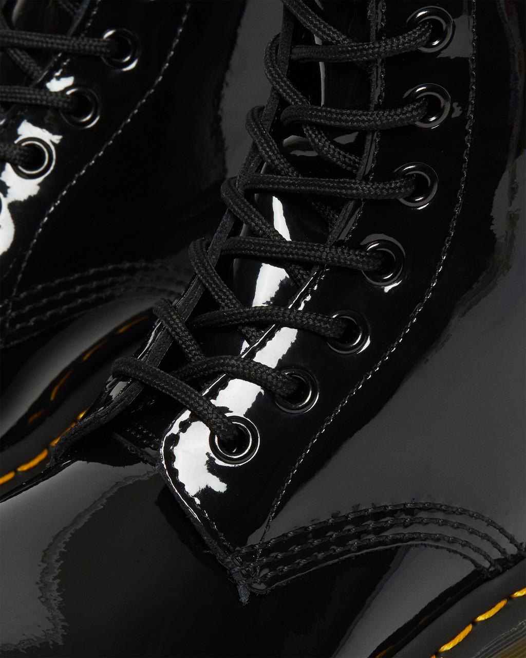 Botas con Cordones Dr Martens 1460 Patent Leather Hombre Negras | 11379550