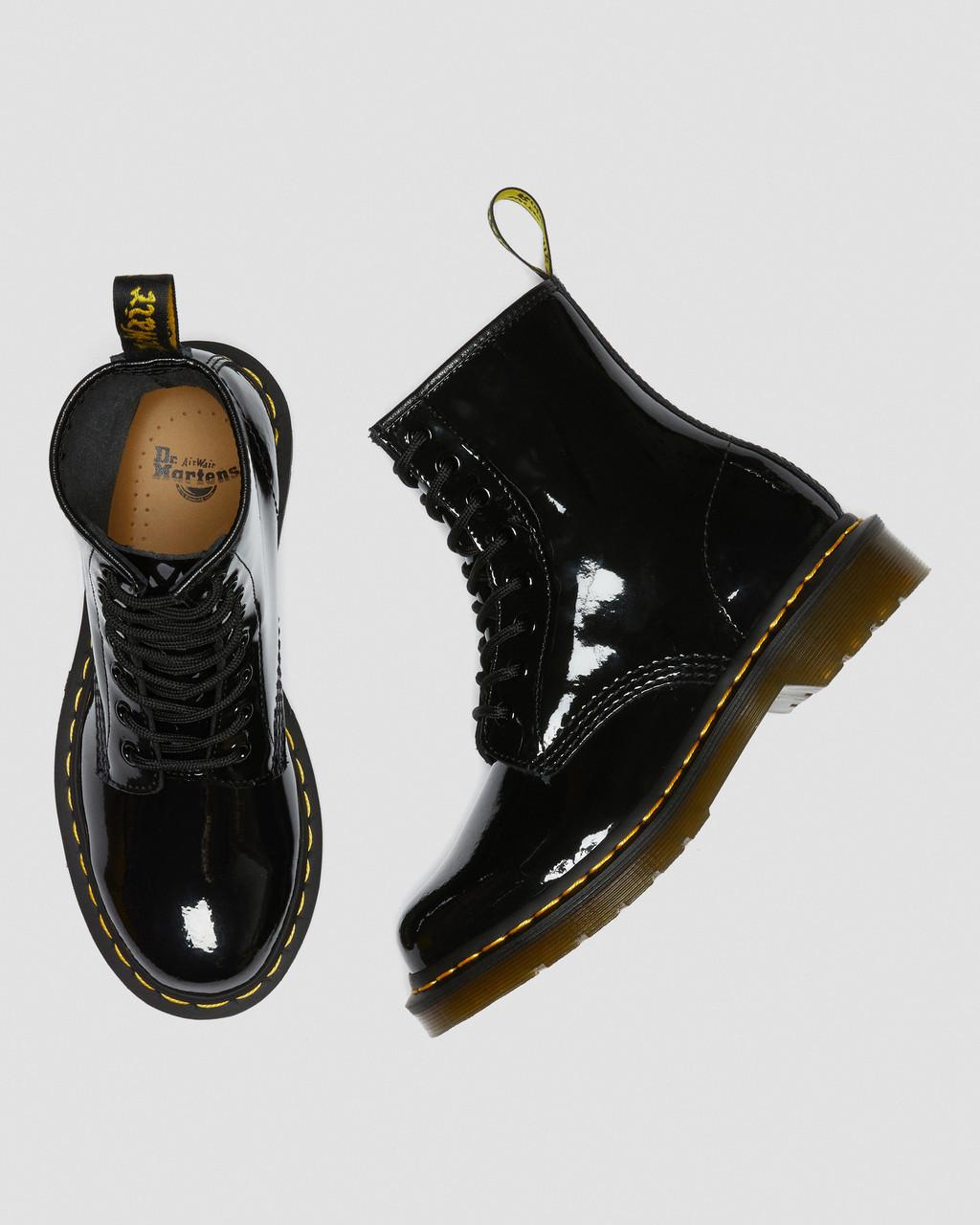 Botas con Cordones Dr Martens 1460 Patent Leather Hombre Negras | 11379550