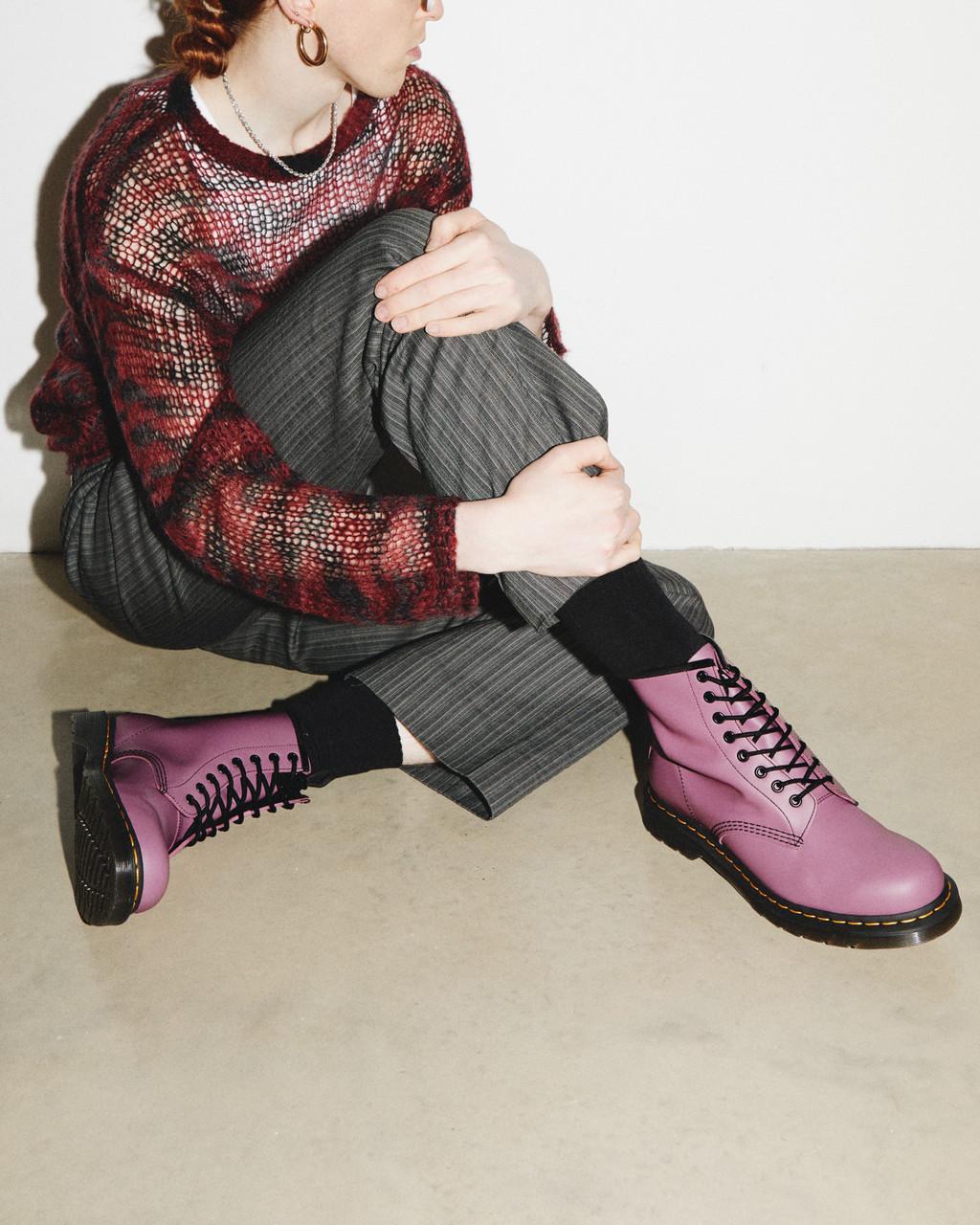 Botas con Cordones Dr Martens 1460 Smooth Leather Mujer Moradas | 87718400