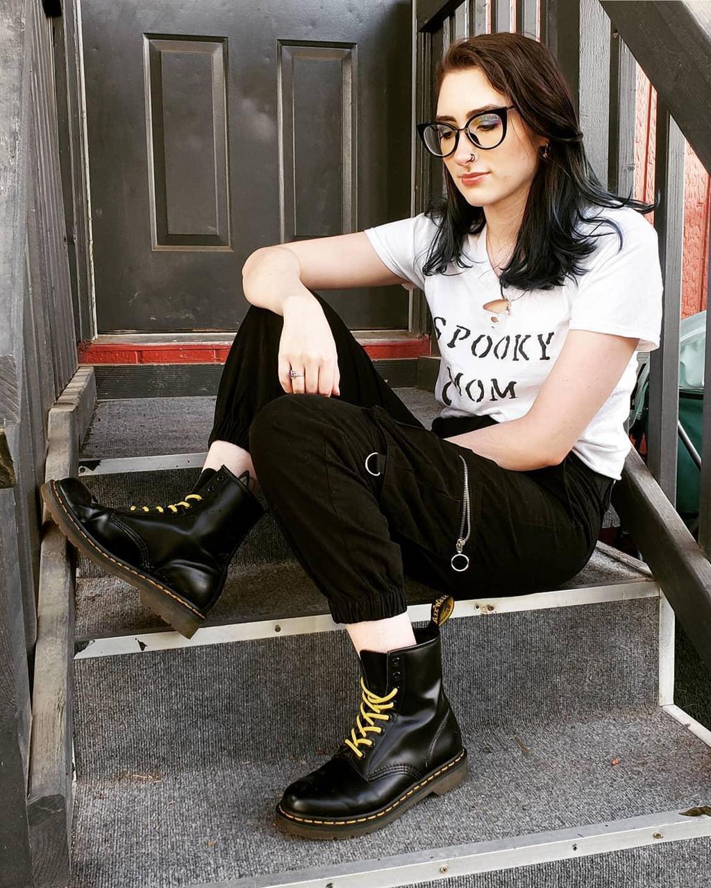 Botas con Cordones Dr Martens 1460 Smooth Leather Mujer Negras | 59121772