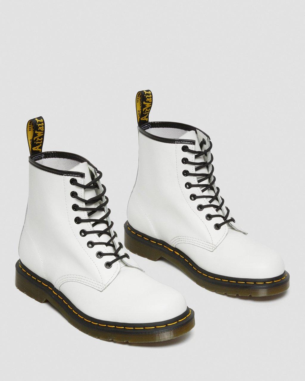Botas con Cordones Dr Martens 1460 Smooth Leather Mujer Blancas | 31633544