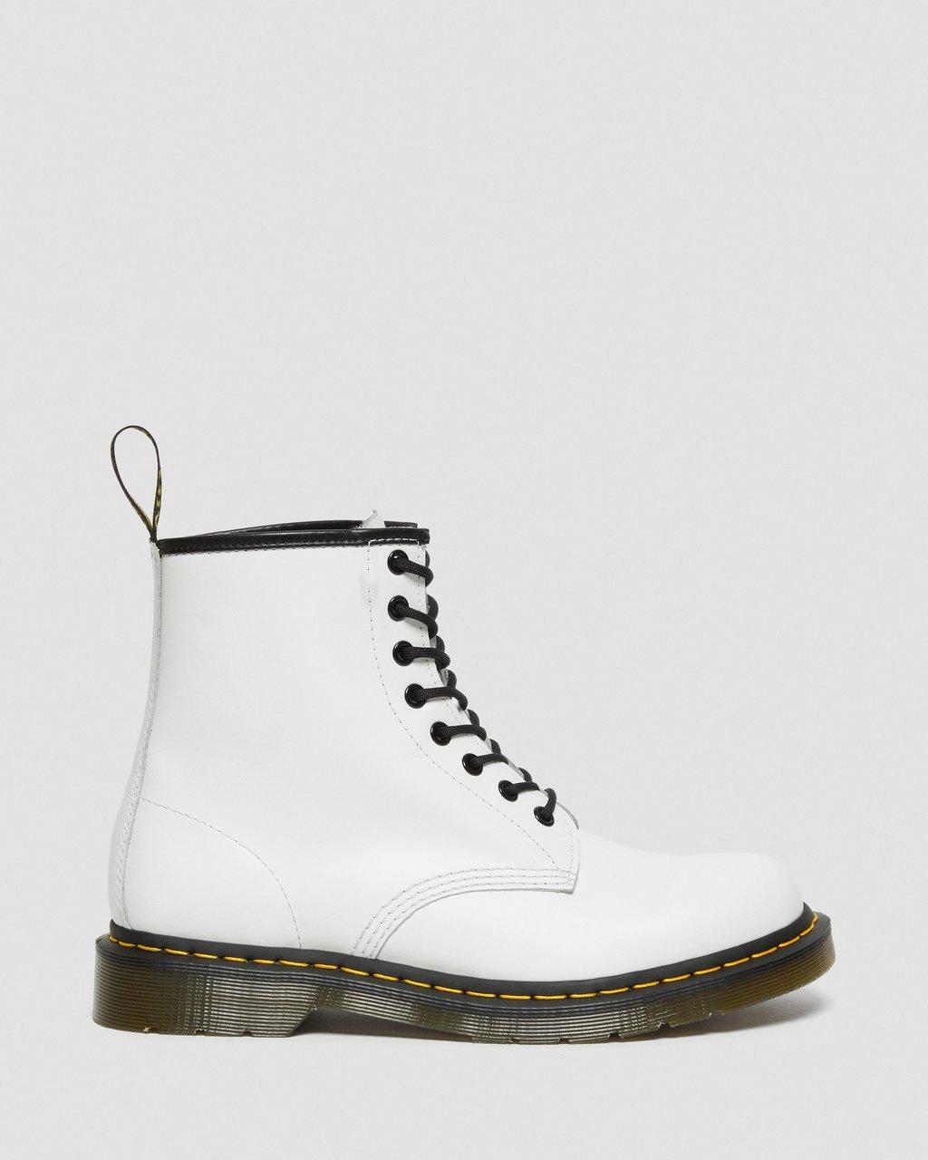 Botas con Cordones Dr Martens 1460 Smooth Leather Mujer Blancas | 31633544