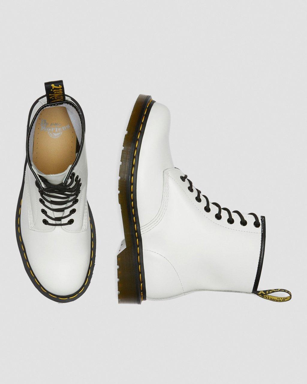 Botas con Cordones Dr Martens 1460 Smooth Leather Mujer Blancas | 31633544