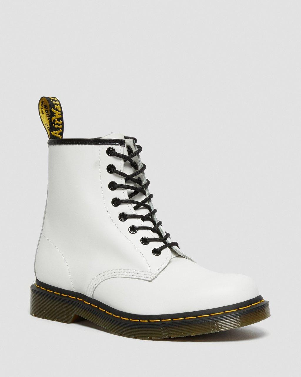 Botas con Cordones Dr Martens 1460 Smooth Leather Mujer Blancas | 31633544
