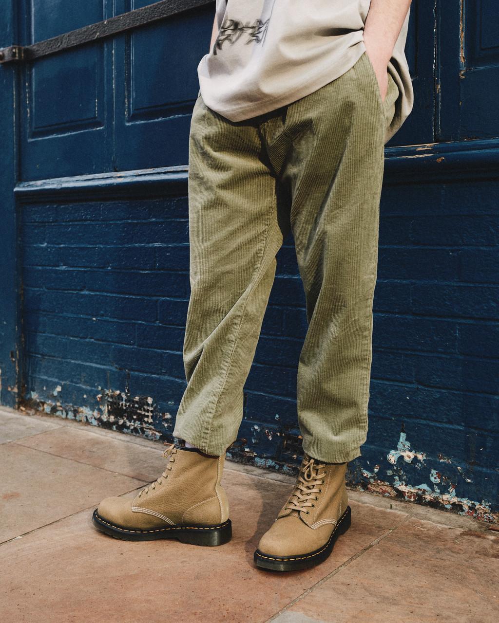 Botas con Cordones Dr Martens 1460 Tumbled Nubuck Leather Hombre Marrones | 49796887