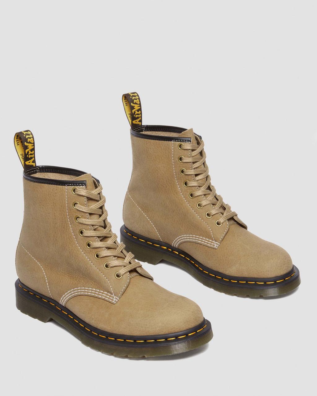 Botas con Cordones Dr Martens 1460 Tumbled Nubuck Leather Hombre Marrones | 49796887