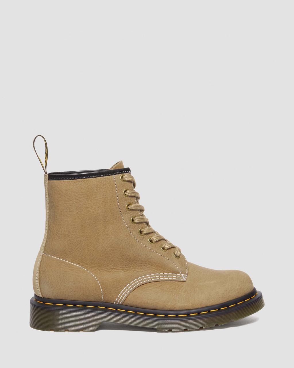 Botas con Cordones Dr Martens 1460 Tumbled Nubuck Leather Hombre Marrones | 49796887
