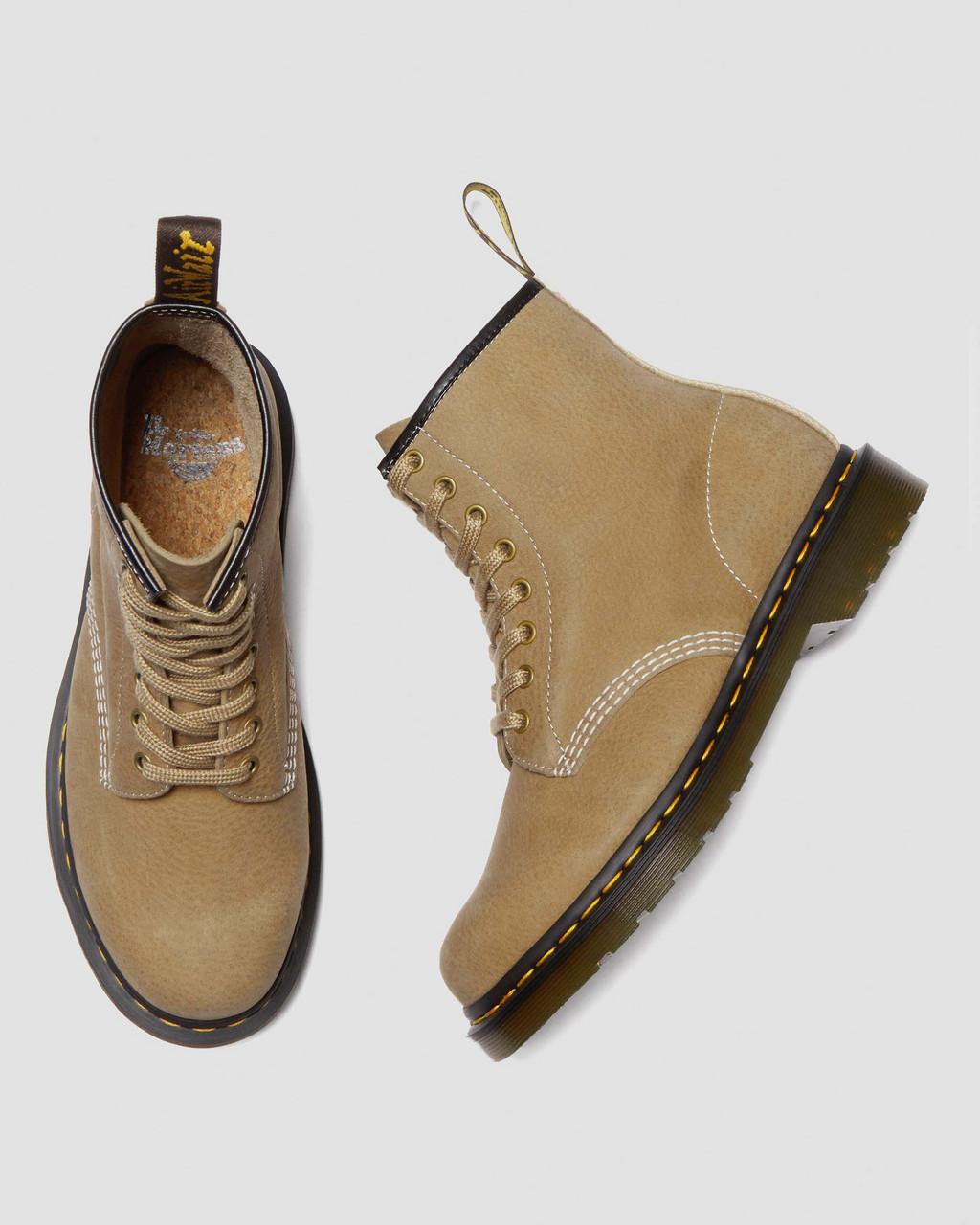 Botas con Cordones Dr Martens 1460 Tumbled Nubuck Leather Hombre Marrones | 49796887