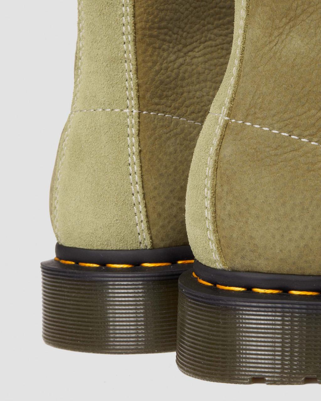Botas con Cordones Dr Martens 1460 Tumbled Nubuck Leather Hombre Verde Oliva | 28780027