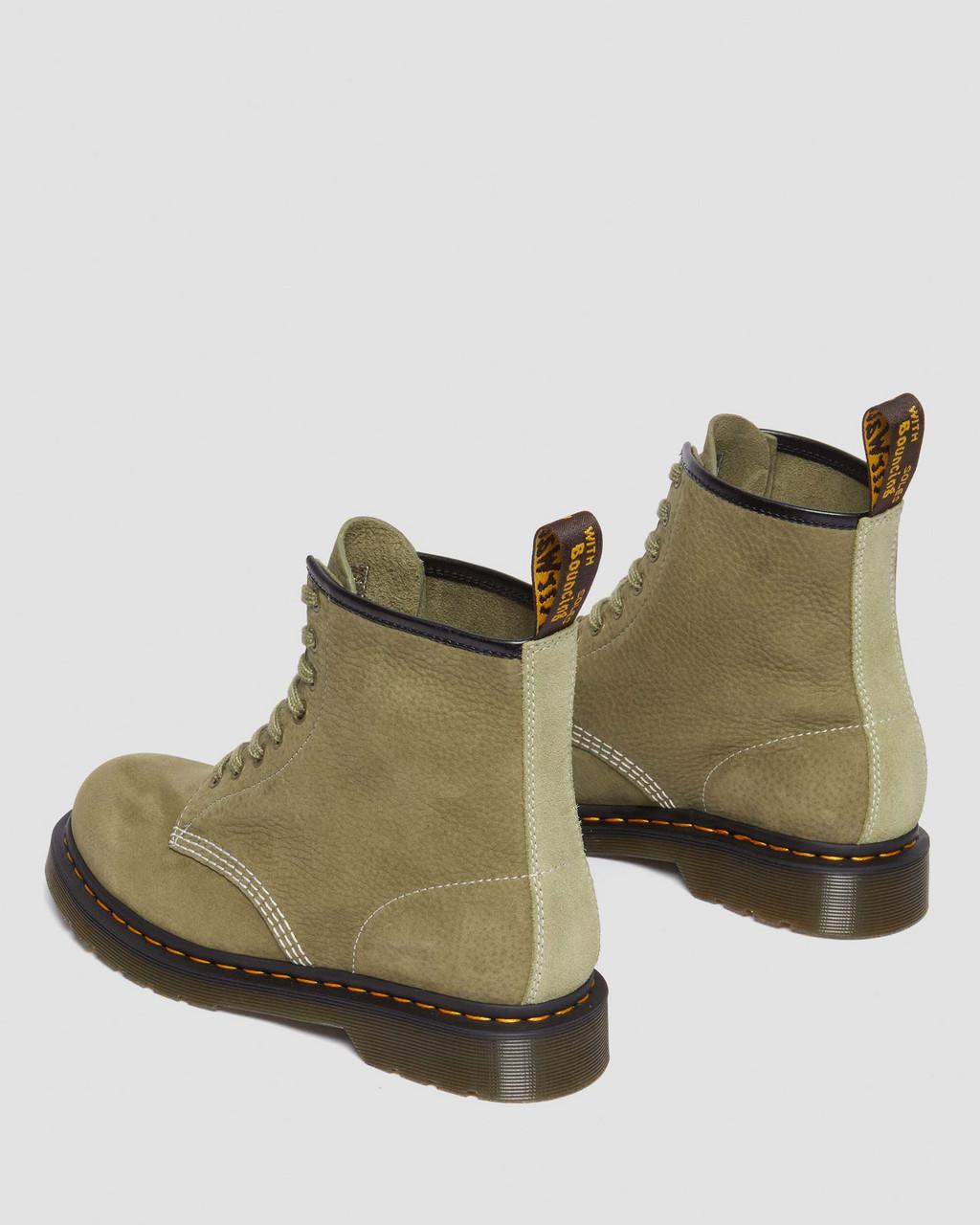Botas con Cordones Dr Martens 1460 Tumbled Nubuck Leather Hombre Verde Oliva | 28780027