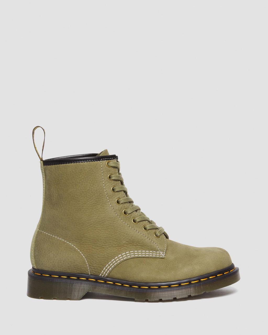 Botas con Cordones Dr Martens 1460 Tumbled Nubuck Leather Hombre Verde Oliva | 28780027