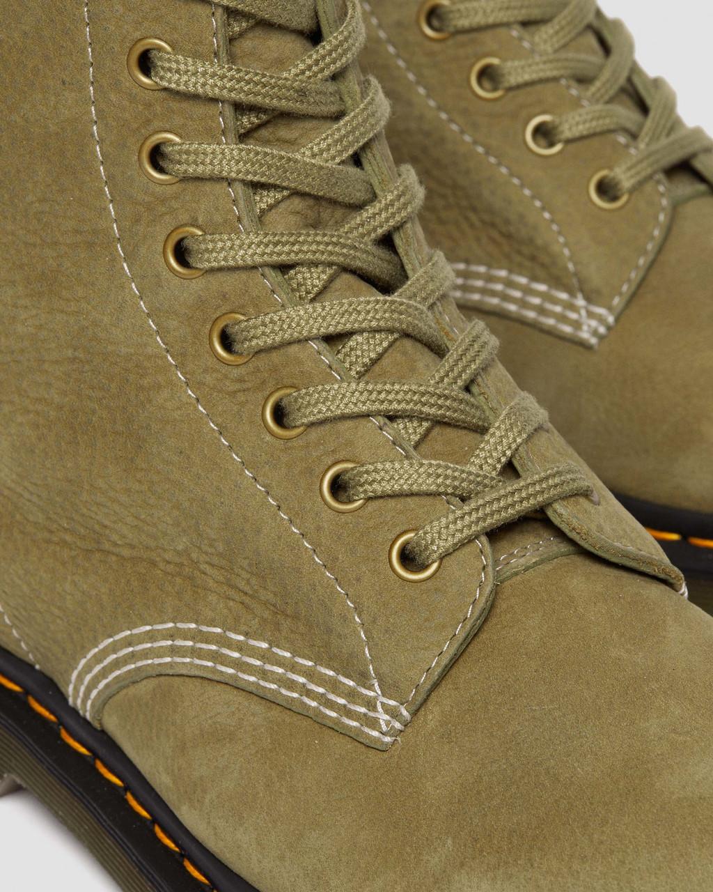 Botas con Cordones Dr Martens 1460 Tumbled Nubuck Leather Hombre Verde Oliva | 28780027