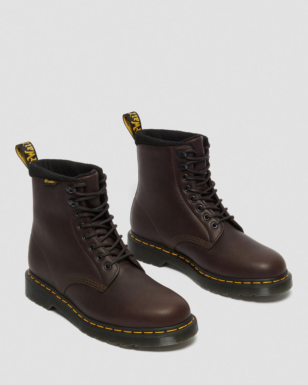 Botas con Cordones Dr Martens 1460 Warmwair Leather Mujer Marrones | 26172706
