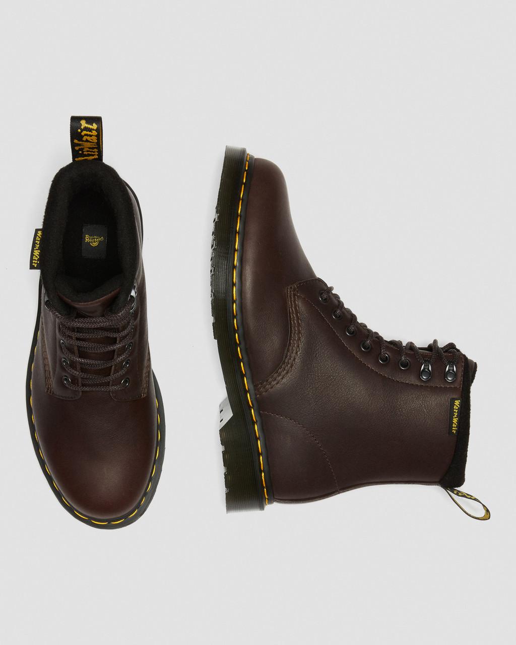 Botas con Cordones Dr Martens 1460 Warmwair Leather Mujer Marrones | 26172706