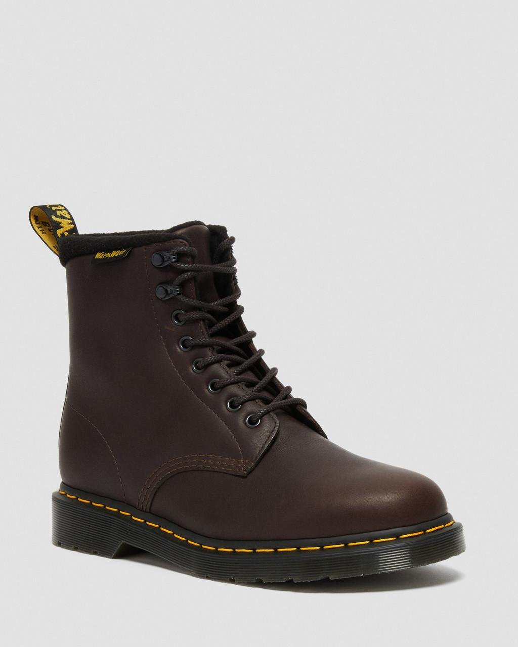 Botas con Cordones Dr Martens 1460 Warmwair Leather Mujer Marrones | 26172706