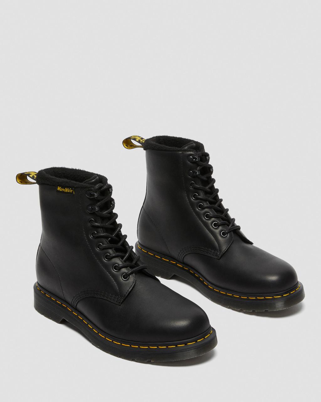 Botas con Cordones Dr Martens 1460 Warmwair Leather Mujer Negras | 30803759