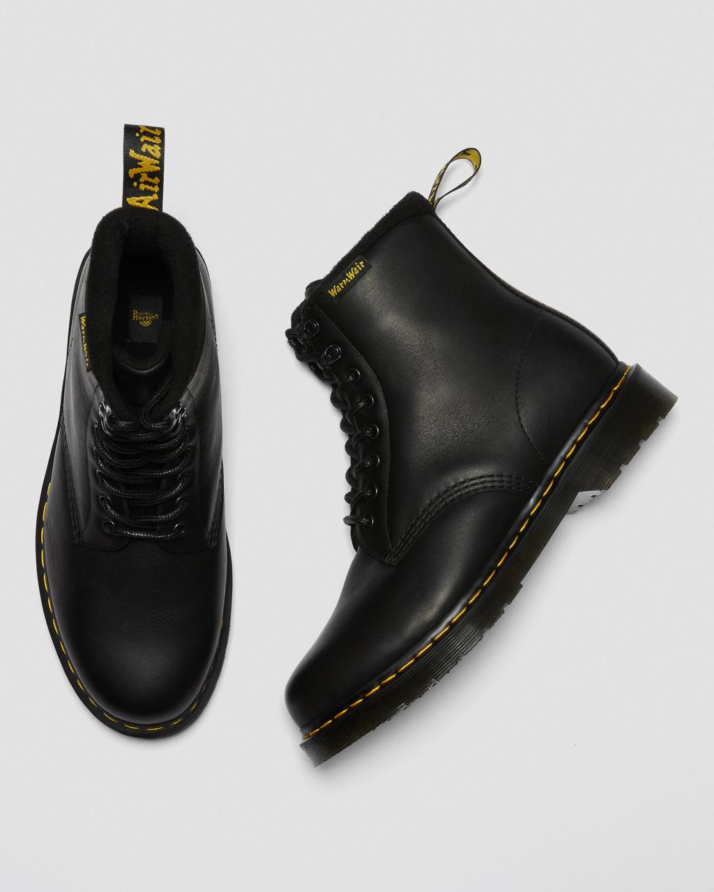 Botas con Cordones Dr Martens 1460 Warmwair Leather Mujer Negras | 30803759