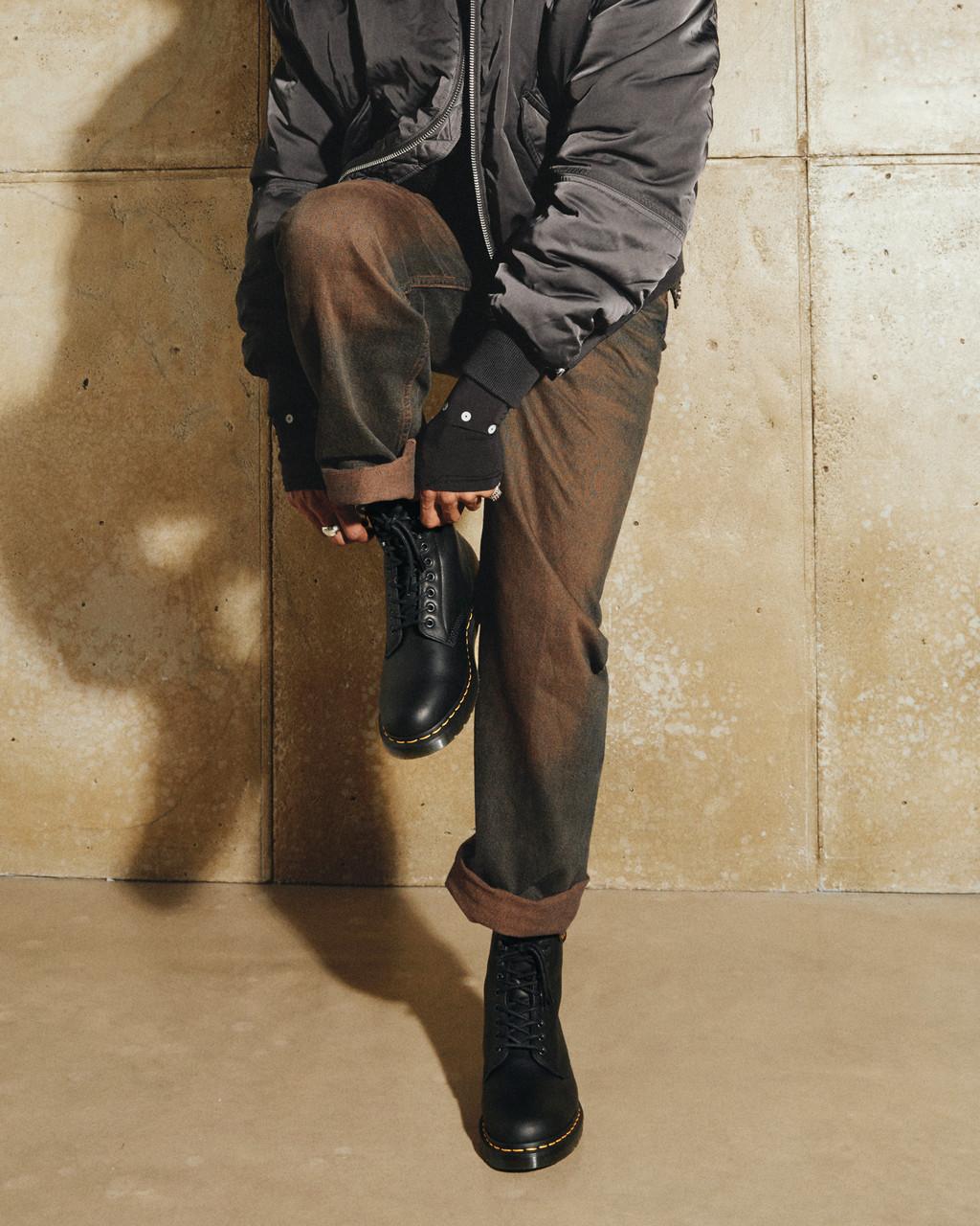 Botas con Cordones Dr Martens 1460 Warmwair Leather Hombre Negras | 71624913