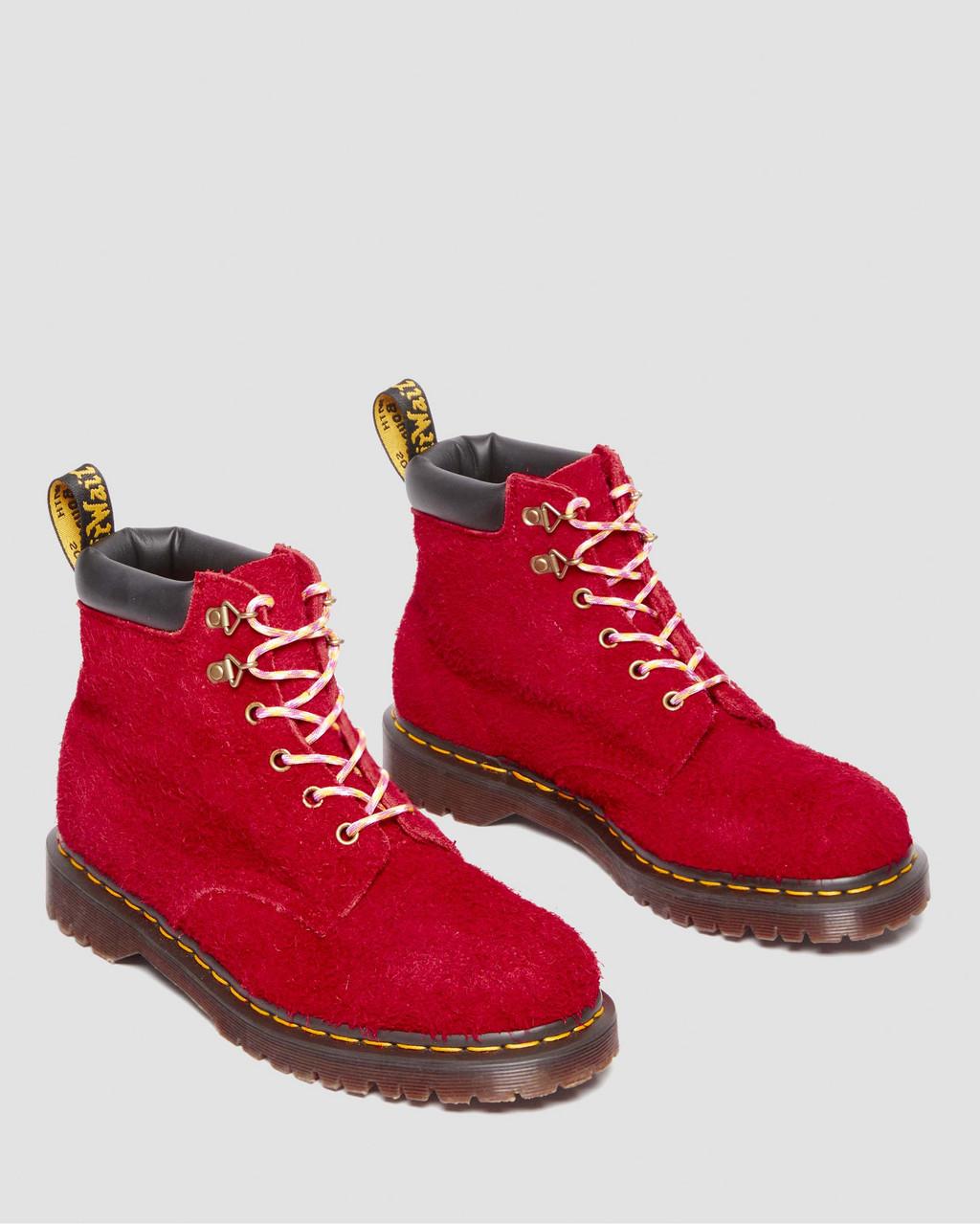 Botas con Cordones Dr Martens 939 Ben Suede Padded Collar Hombre Rojas | 41641308