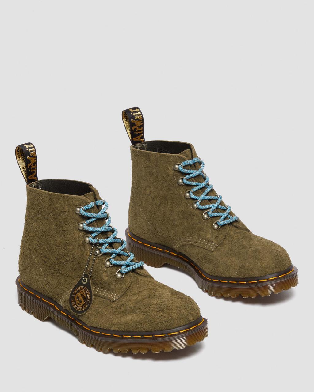 Botines Dr Martens 101 Made in England Hardware Suede Mujer Verde Oliva | 73221100
