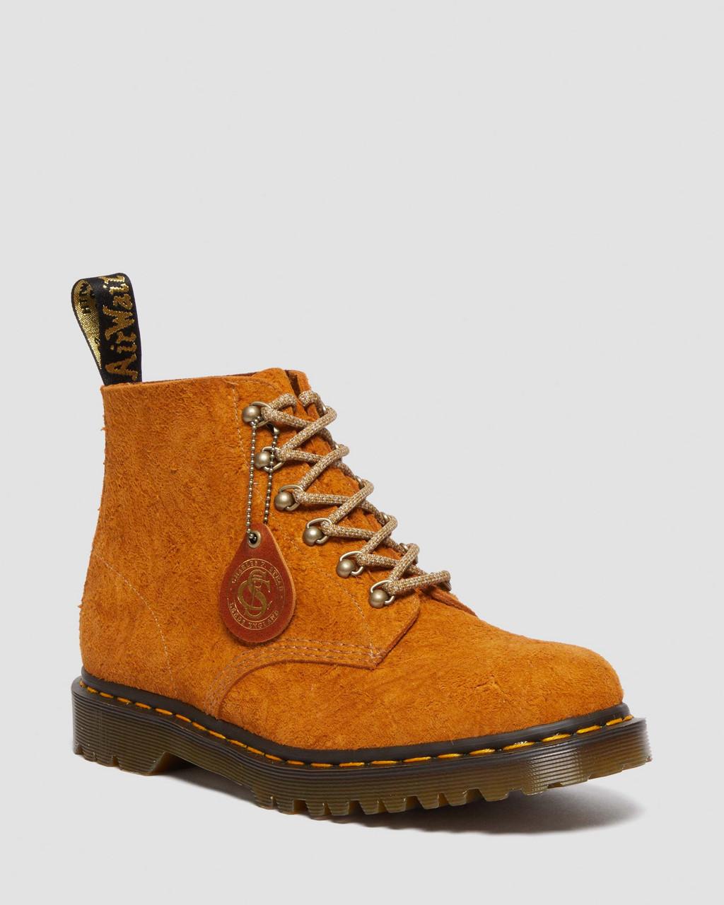Botines Dr Martens 101 Made in England Hardware Suede Mujer Marrones | 12513579