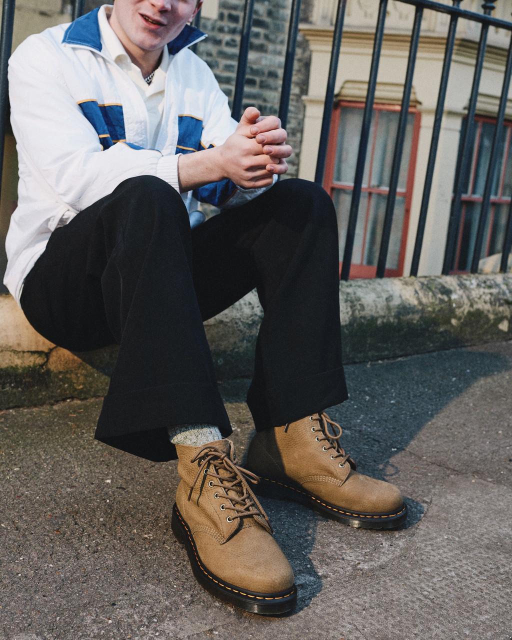 Botines Dr Martens 101 Tumbled Nubuck Leather Hombre Marrones | 92892793