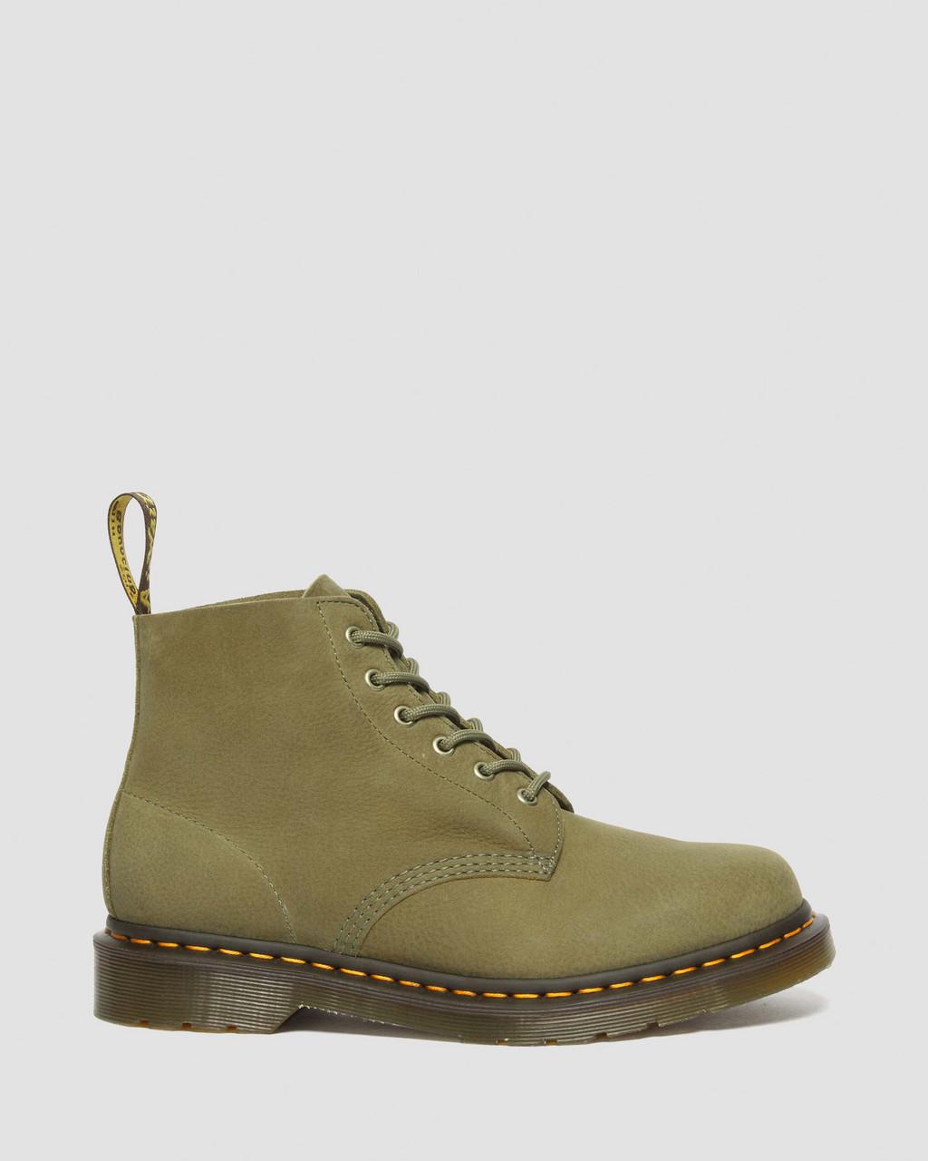 Botines Dr Martens 101 Tumbled Nubuck Leather Mujer Verde Oliva | 51251496