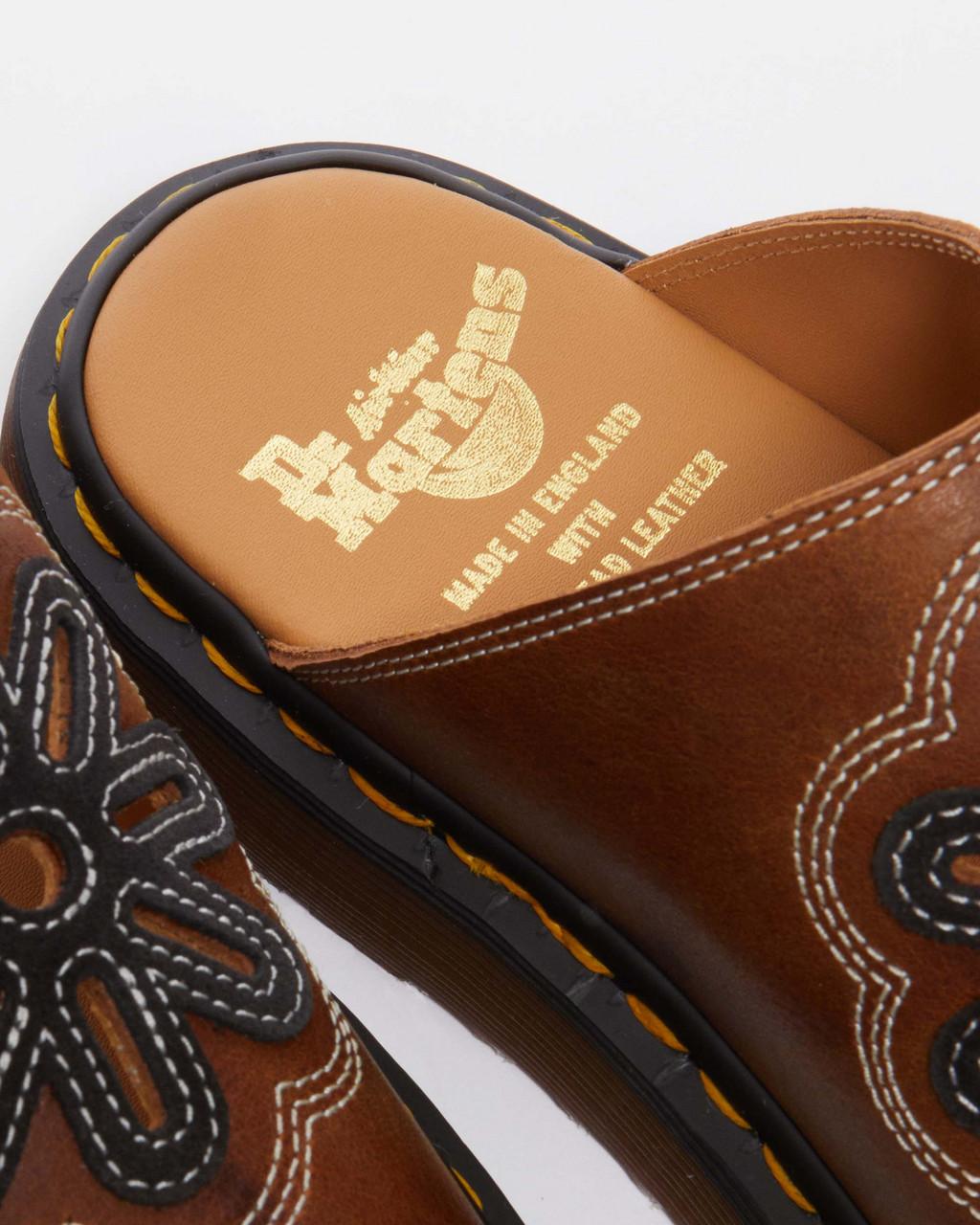 Chanclas Dr Martens Dayne Made in England Leather & Suede Applique Hombre Marrones | 81271719