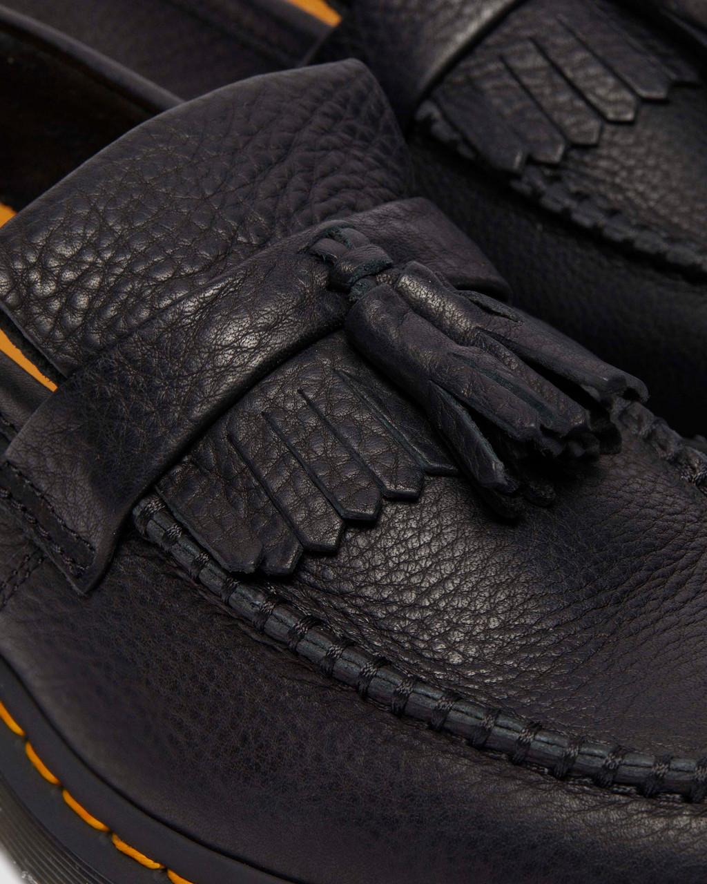 Mocasines Dr Martens Adrian Ambassador Yellow Stitch Leather Hombre Negras | 59937301