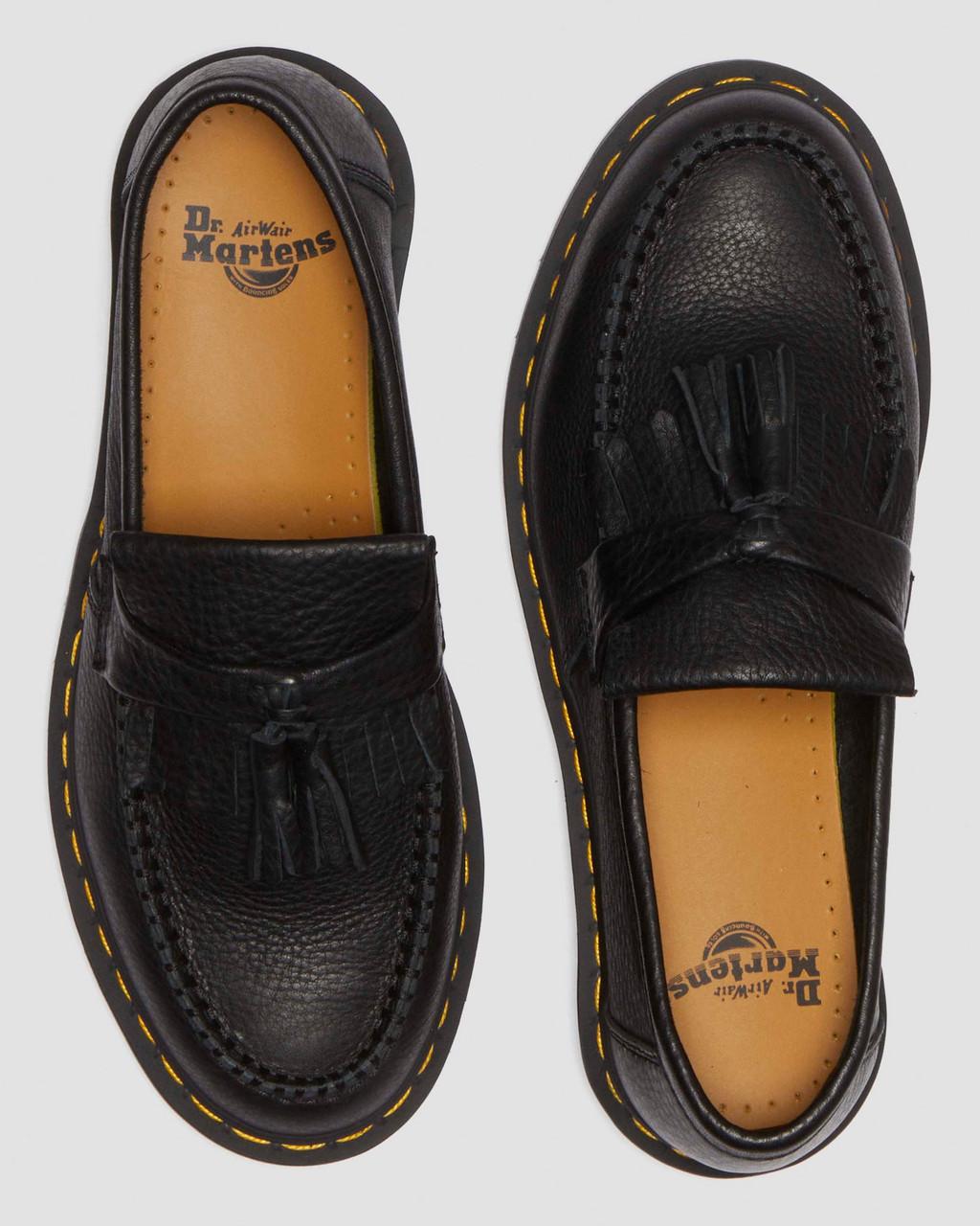 Mocasines Dr Martens Adrian Ambassador Yellow Stitch Leather Hombre Negras | 59937301