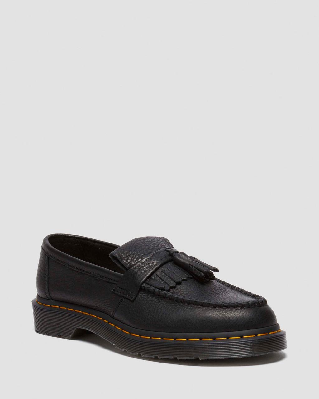 Mocasines Dr Martens Adrian Ambassador Yellow Stitch Leather Hombre Negras | 59937301
