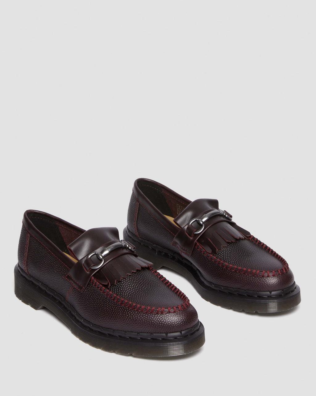Mocasines Dr Martens Adrian Snaffle Pebble Grain Leather Kiltie Mujer Burdeos | 76022406