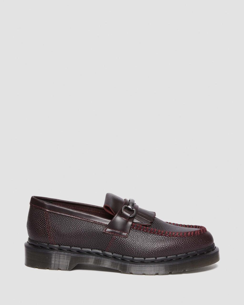 Mocasines Dr Martens Adrian Snaffle Pebble Grain Leather Kiltie Mujer Burdeos | 76022406
