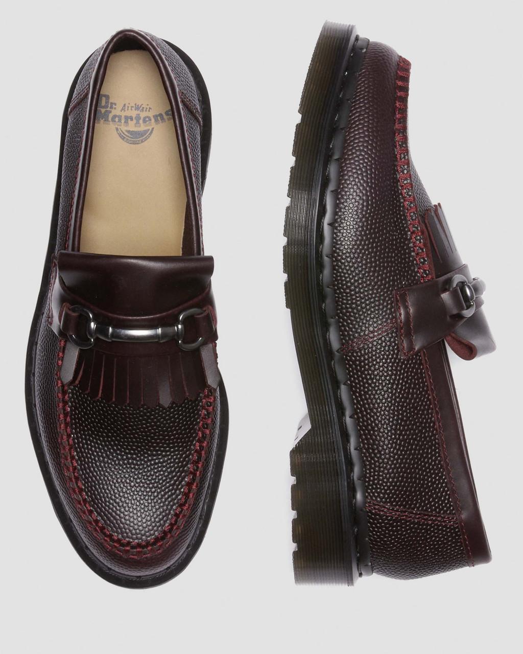 Mocasines Dr Martens Adrian Snaffle Pebble Grain Leather Kiltie Mujer Burdeos | 76022406
