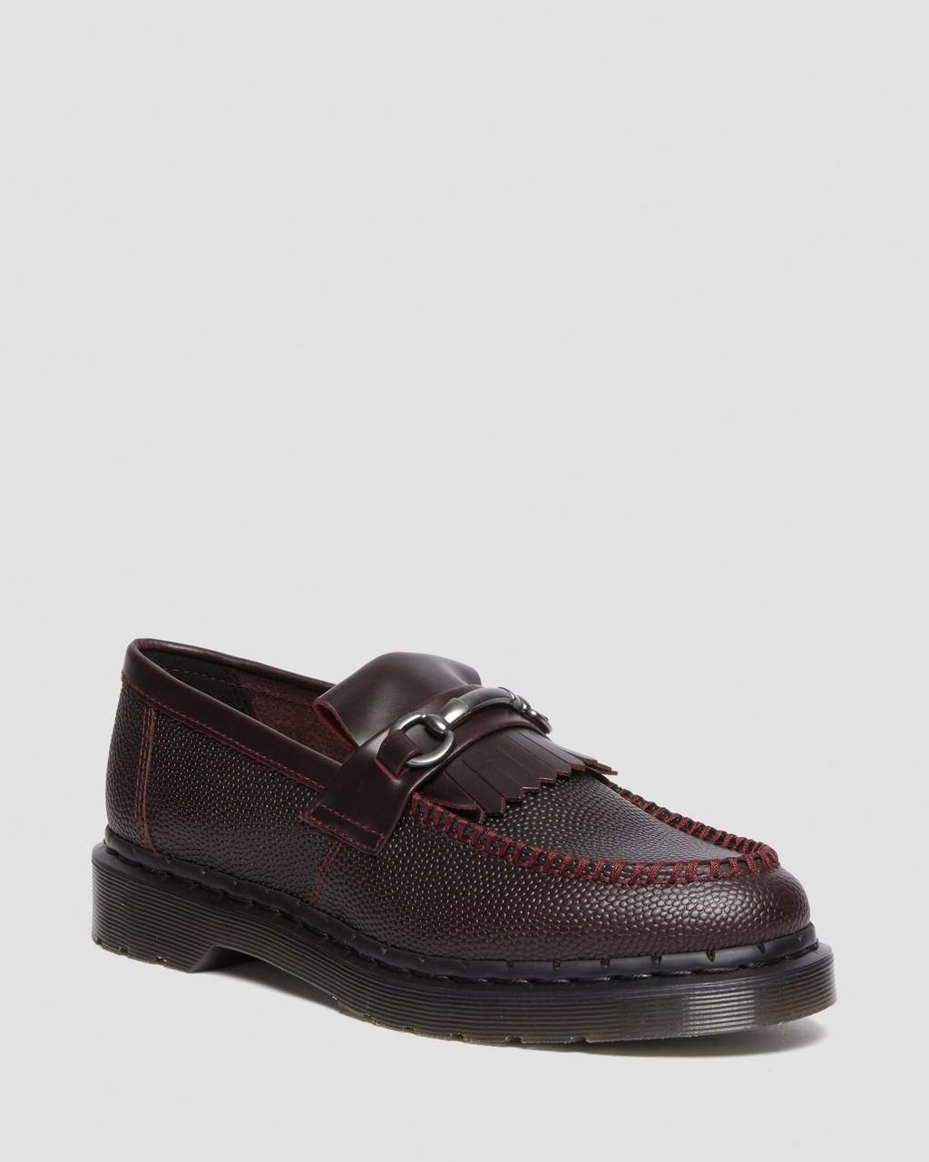 Mocasines Dr Martens Adrian Snaffle Pebble Grain Leather Kiltie Mujer Burdeos | 76022406