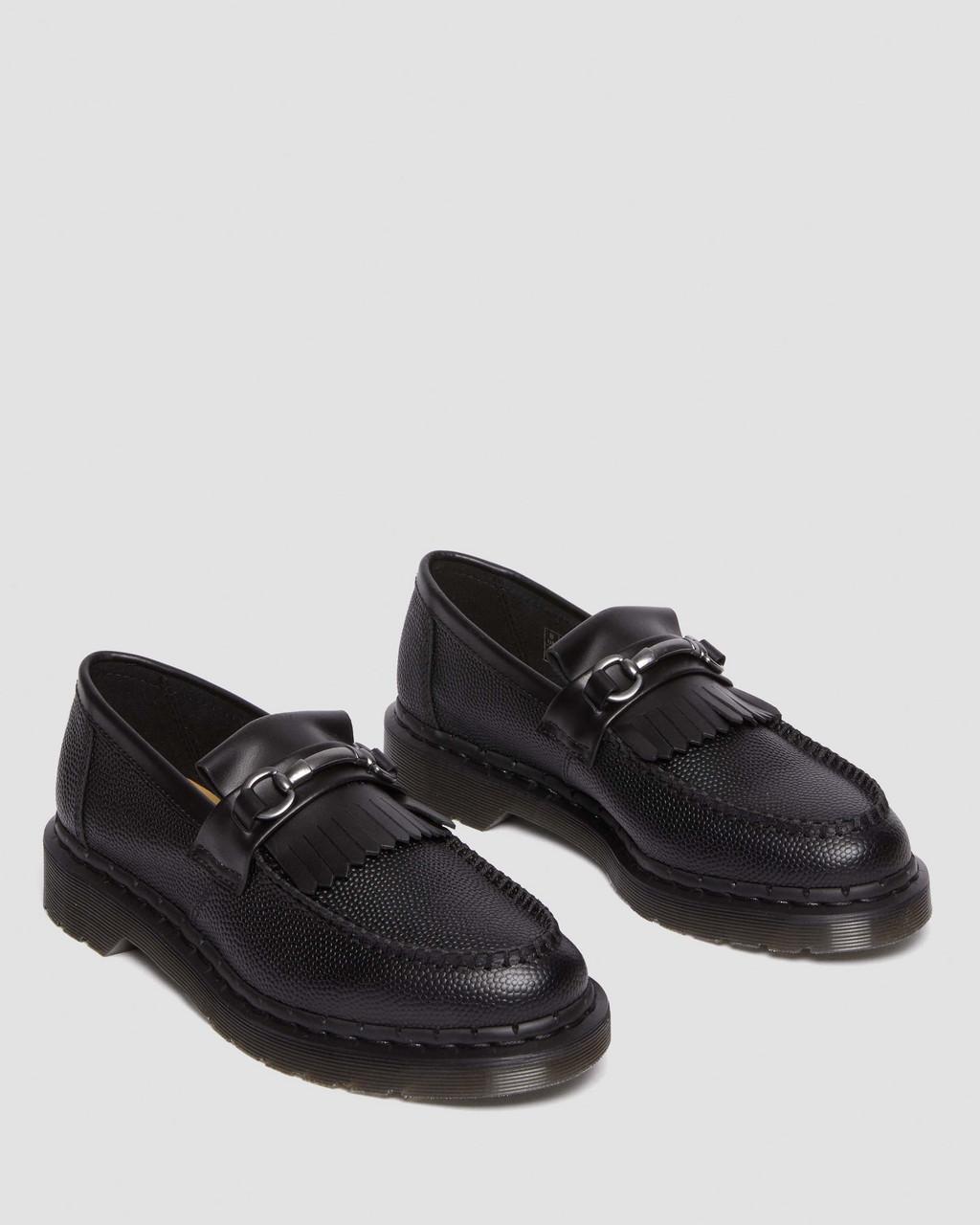 Mocasines Dr Martens Adrian Snaffle Pebble Grain Leather Kiltie Mujer Negras | 30871609