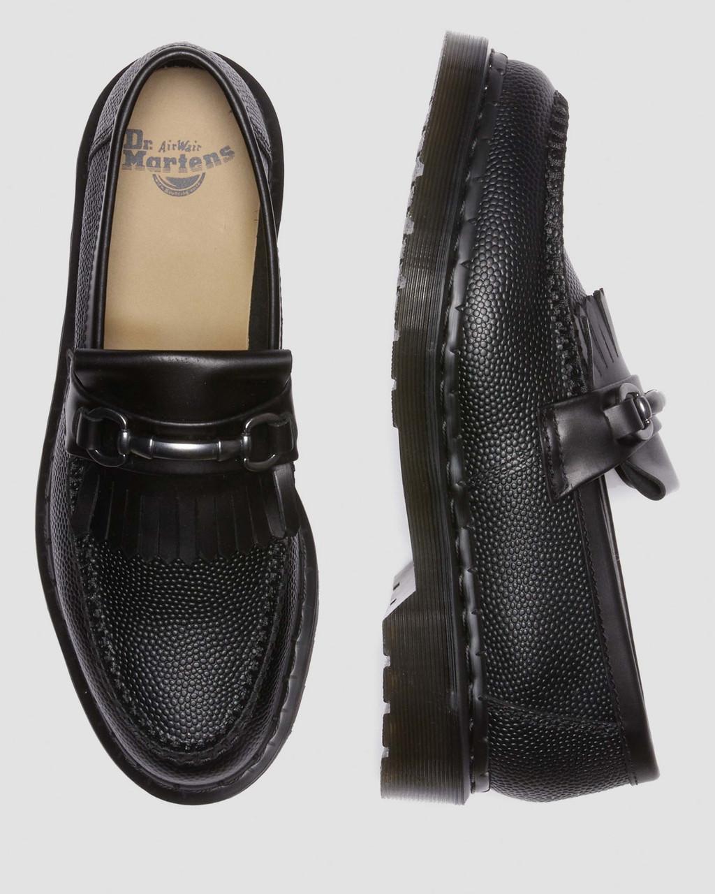 Mocasines Dr Martens Adrian Snaffle Pebble Grain Leather Kiltie Mujer Negras | 30871609