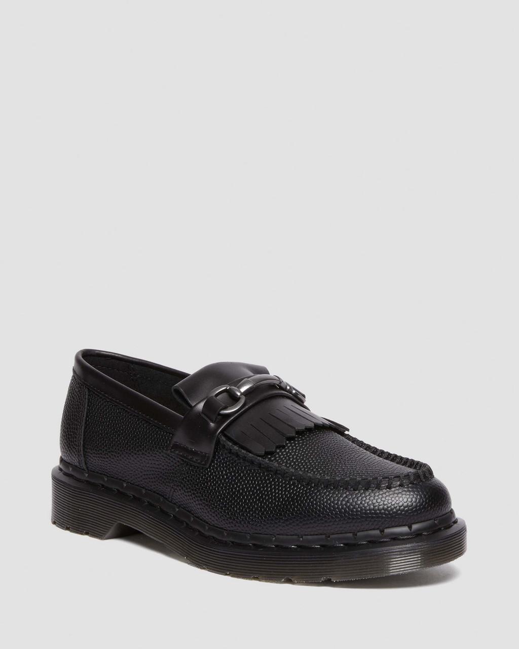 Mocasines Dr Martens Adrian Snaffle Pebble Grain Leather Kiltie Mujer Negras | 30871609
