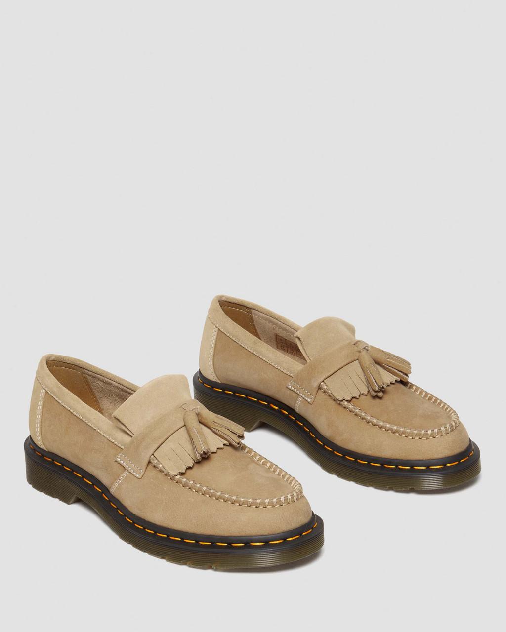 Mocasines Dr Martens Adrian Tumbled Nubuck Leather Tassel Hombre Marrones | 33665163
