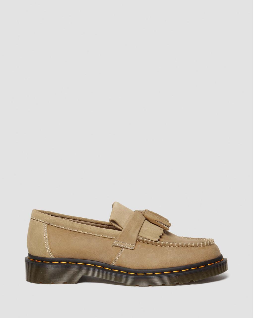 Mocasines Dr Martens Adrian Tumbled Nubuck Leather Tassel Hombre Marrones | 33665163