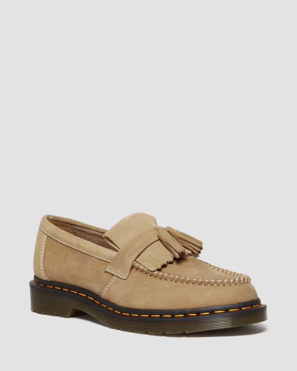 Mocasines Dr Martens Adrian Tumbled Nubuck Leather Tassel Hombre Marrones | 33665163