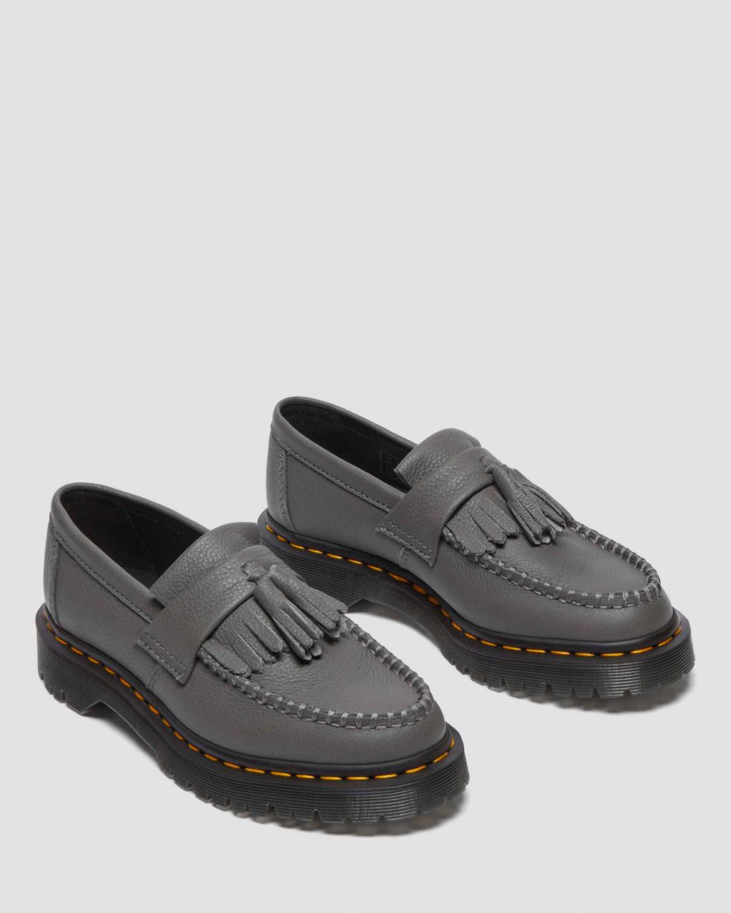 Mocasines Dr Martens Adrian Virginia Leather Tassel Mujer Gris | 74074968
