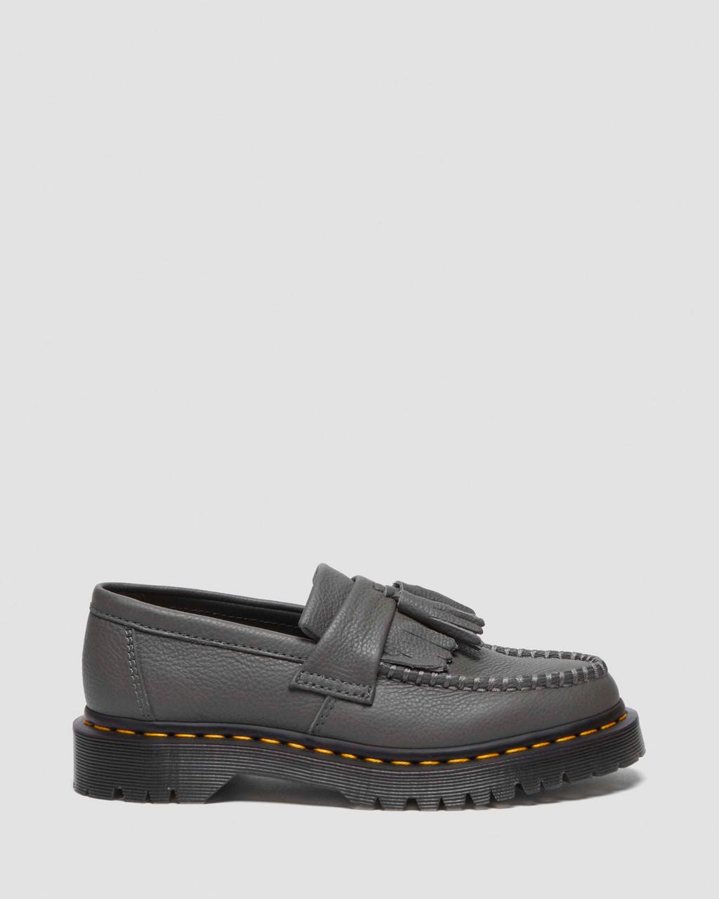Mocasines Dr Martens Adrian Virginia Leather Tassel Mujer Gris | 74074968